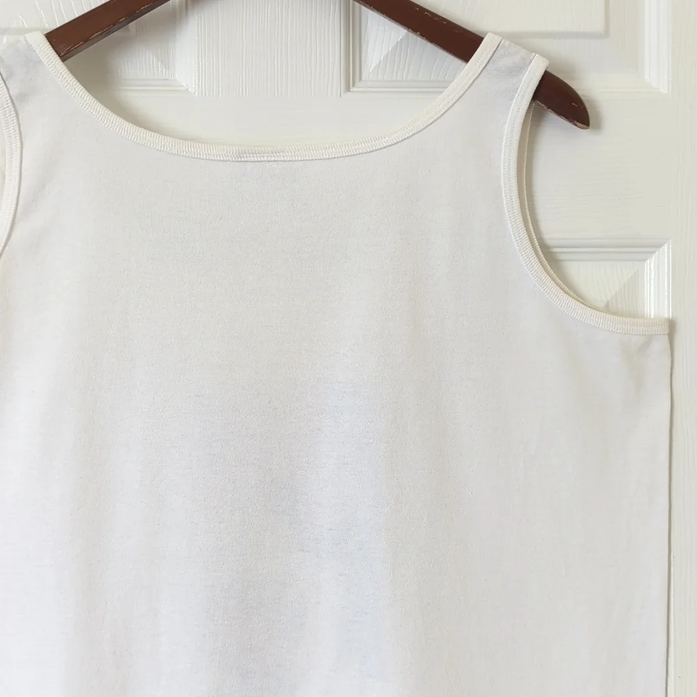 Disney 2004 Y2K Vintage American Flag Mickey Graphic Scoop Neck Tank Top White L - Picture 10 of 11